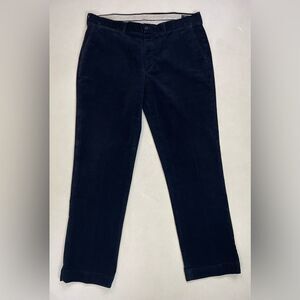 Polo Ralph Lauren Corduroy Pants Men Stretch Classic Fit Size 36 x 32 Navy Blue